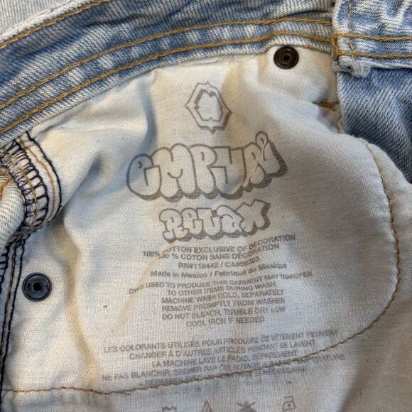 Empyre Relax Denim Jeans Light Wash Blue Size 28 Streetwear Men & Women Y2K 90s - Picture 8 of 16